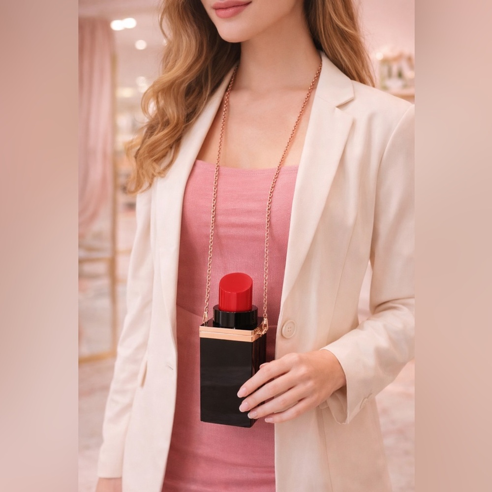 Acrylic Lipstick Crossbody Shaped
Handbag 💄 - Picture 4 of 15